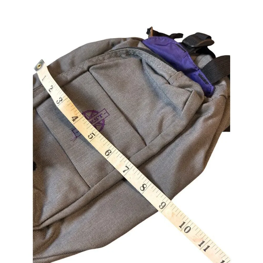 Quest Fanny Pack Hiking Waist Bag Gray Purple with Interior Pockets